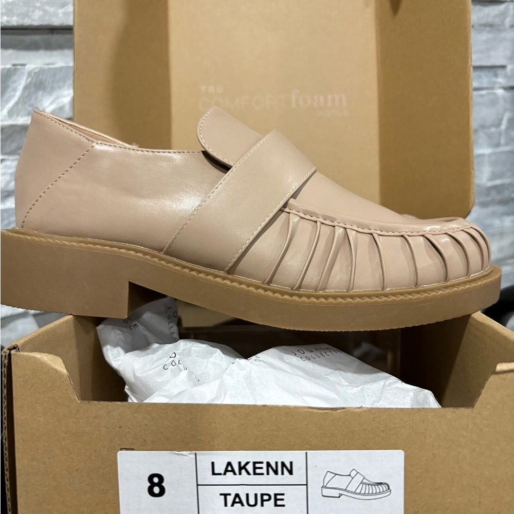Journee Taupe Slip-On Loafers NWT
